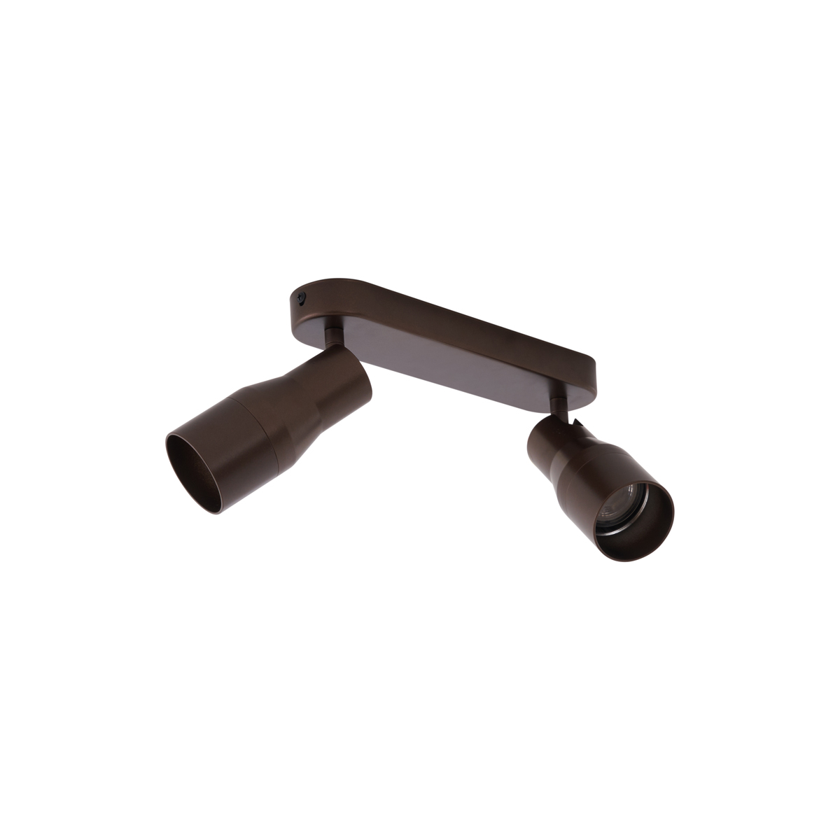 Faretto da soffitto rotondo bronzo scuro GU10 50mm 2 luci - Stanley
