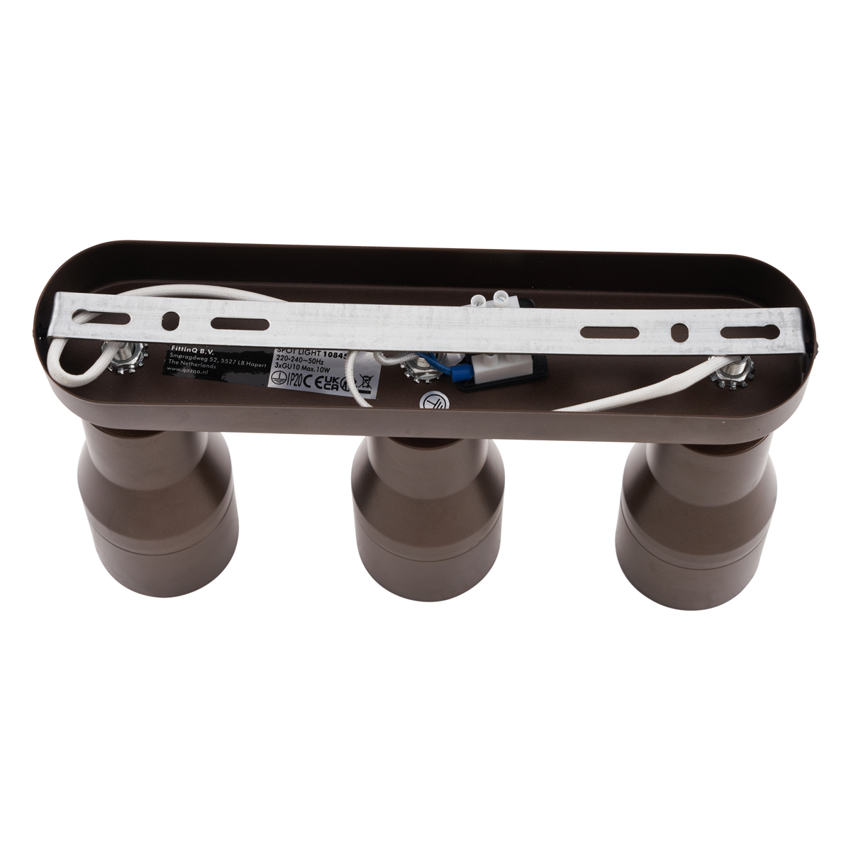 Spot encastré rond bronze foncé GU10 50 mm 3 lumières - Stanley