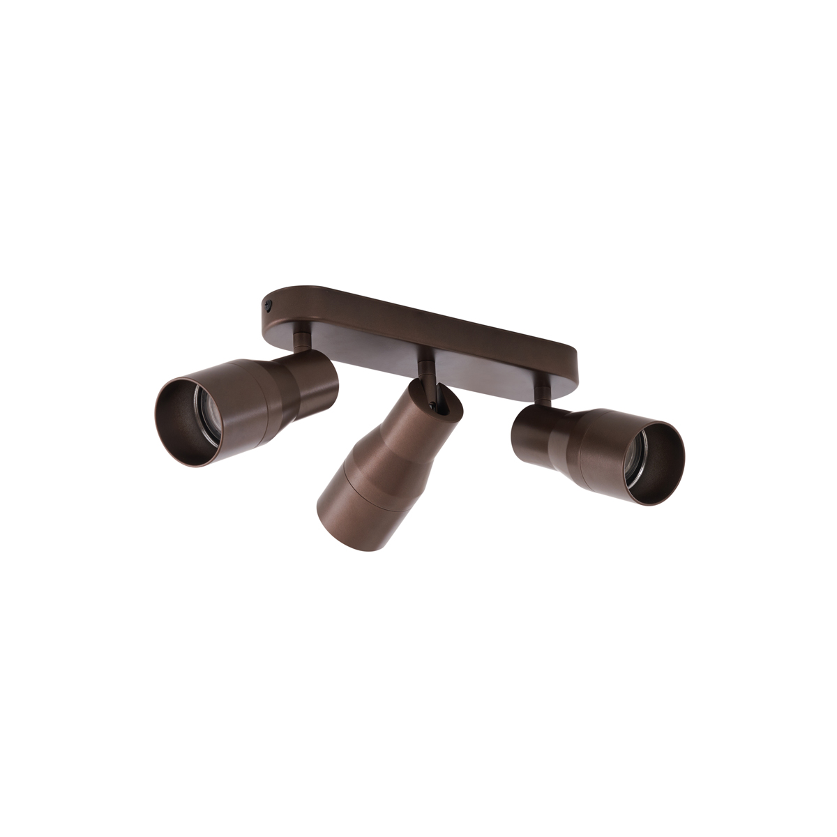 Spot encastré rond bronze foncé GU10 50 mm 3 lumières - Stanley