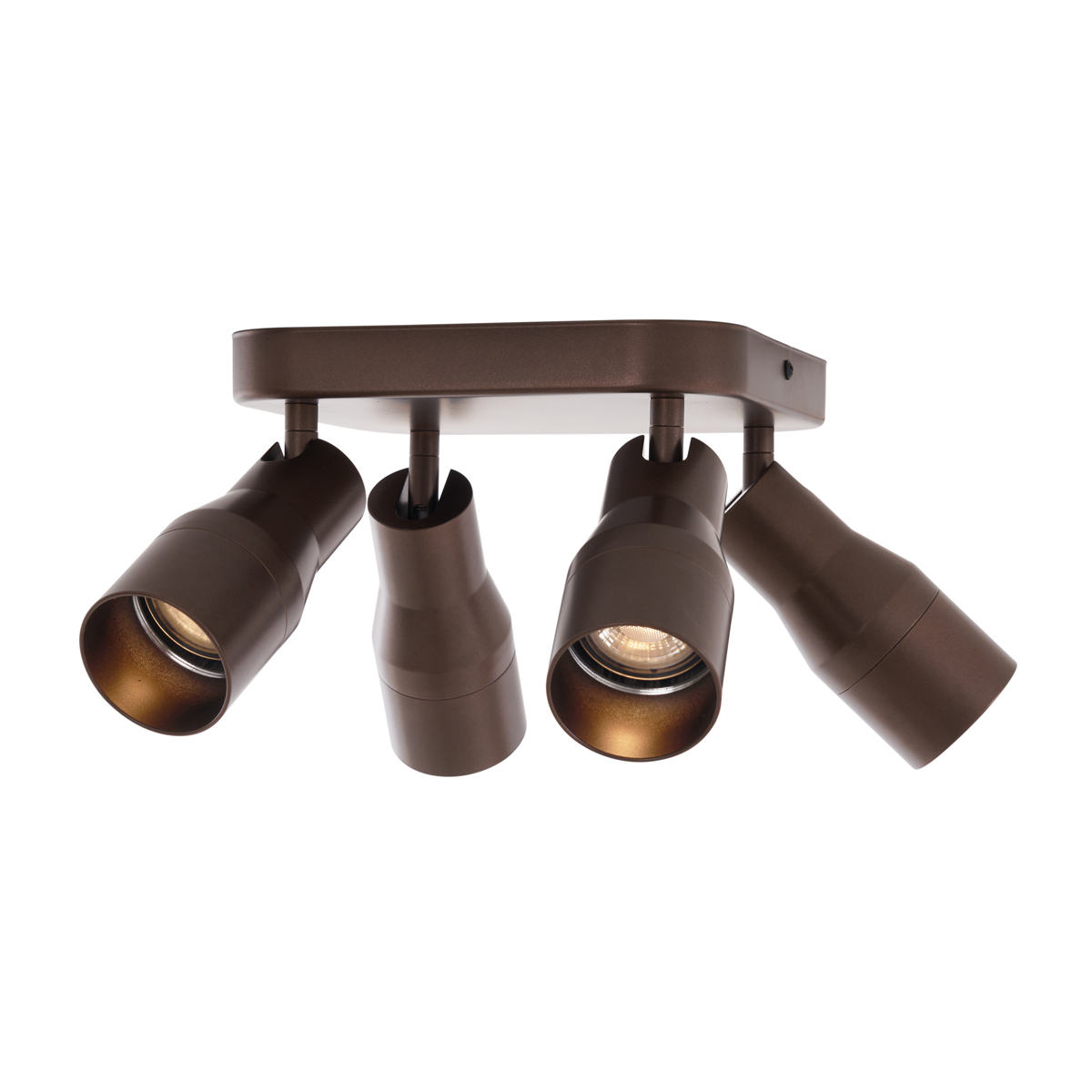 Dark Bronze Ceiling Spotlight GU10 50mm Square 4-Light - Stanley