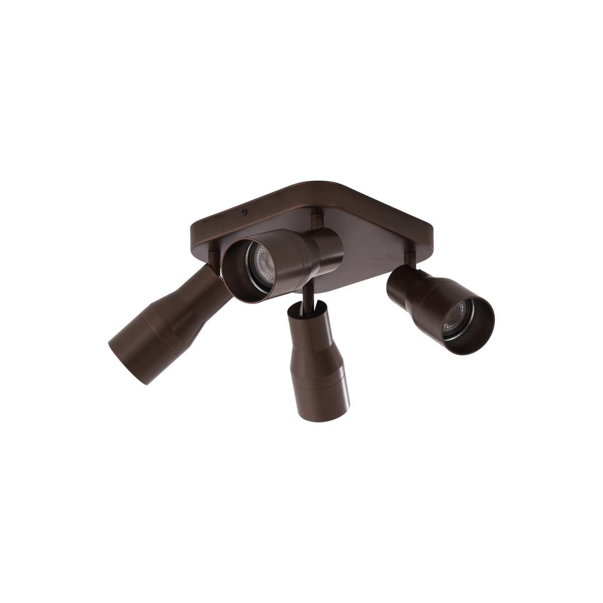 Dark Bronze Ceiling Spotlight GU10 50mm Square 4-Light - Stanley