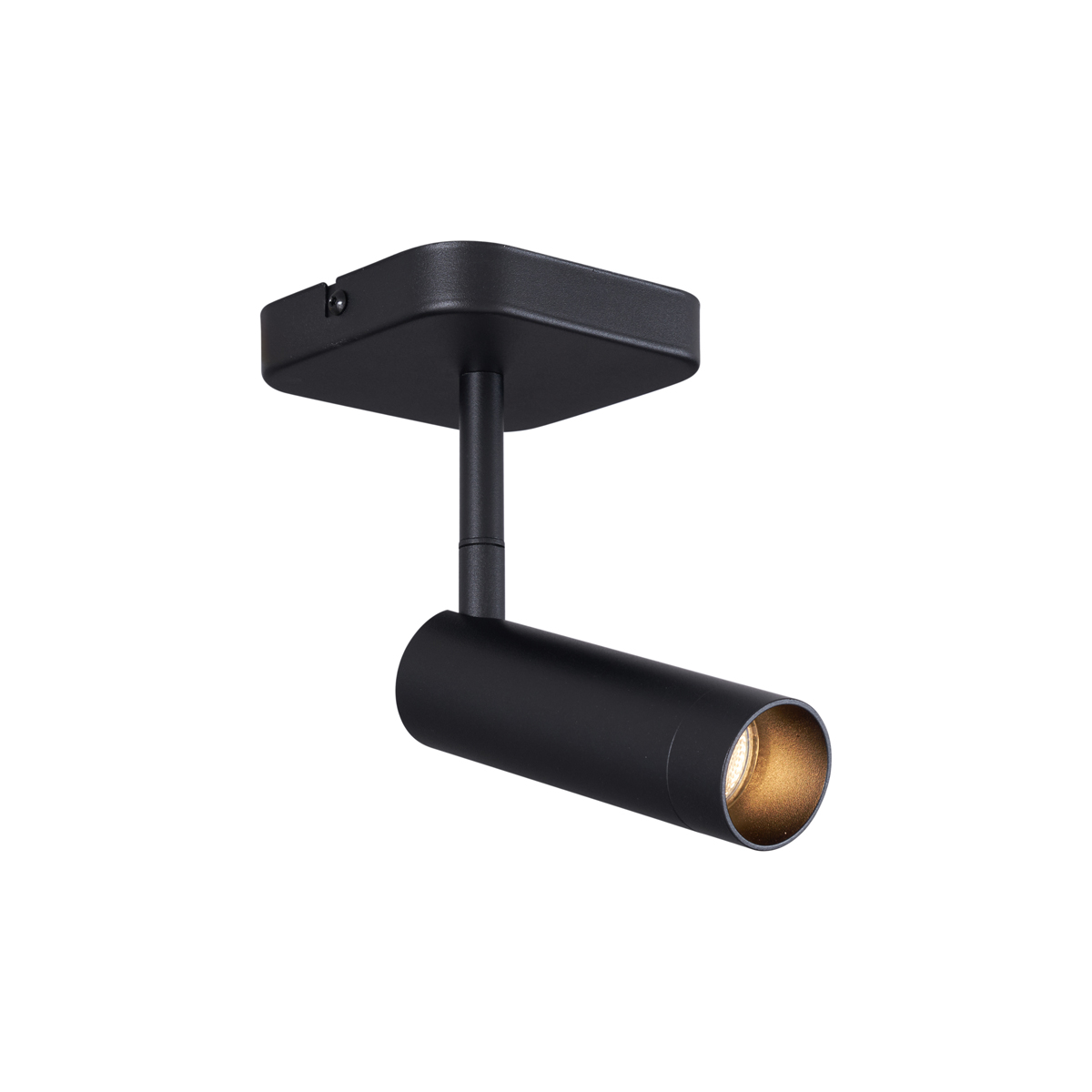Moderné stropné bodové svietidlo čierne okrúhle GU10 35 mm otočné a naklápacie - Kate