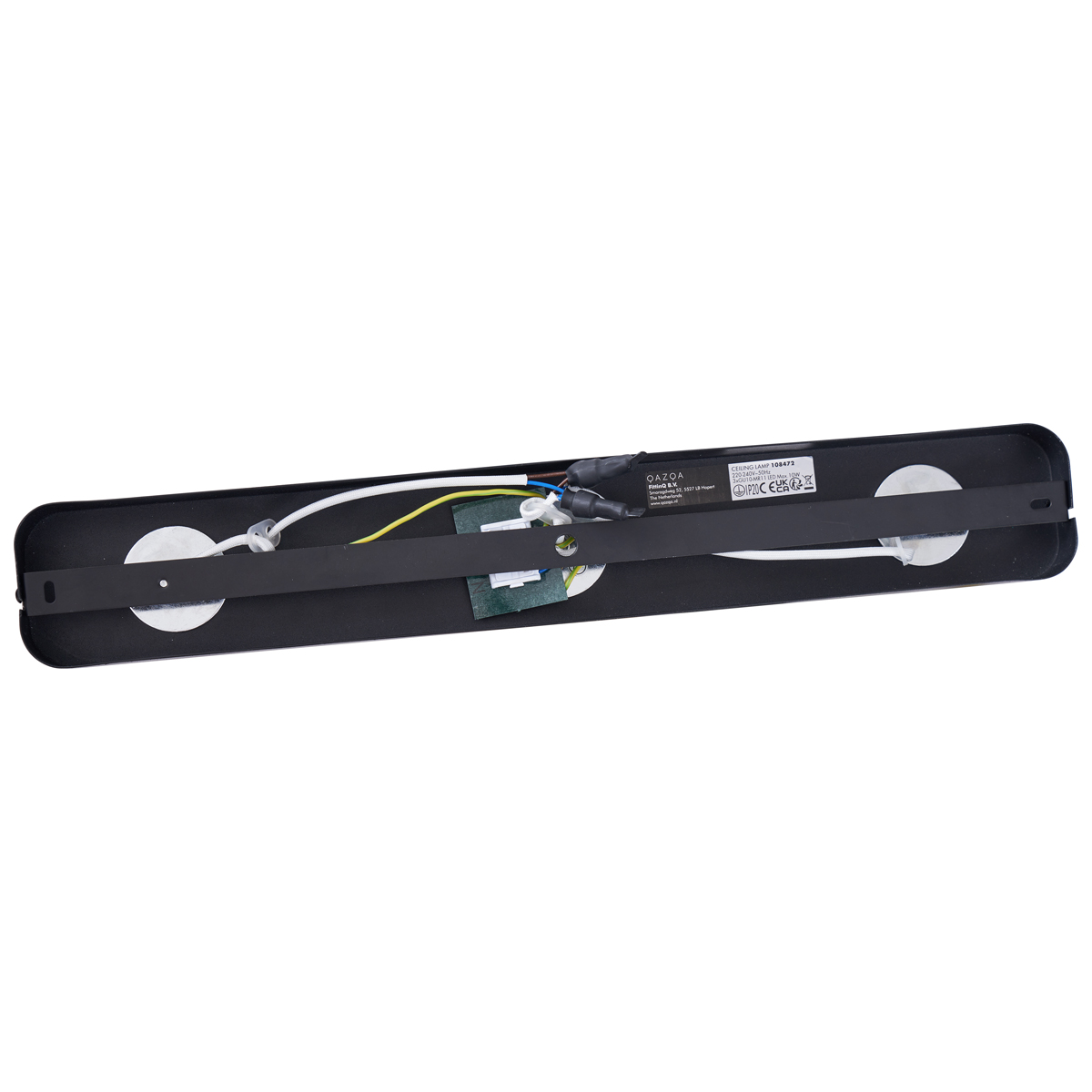 Foco de techo redondeado negro GU10 35mm 3-luces ajustable - Kate