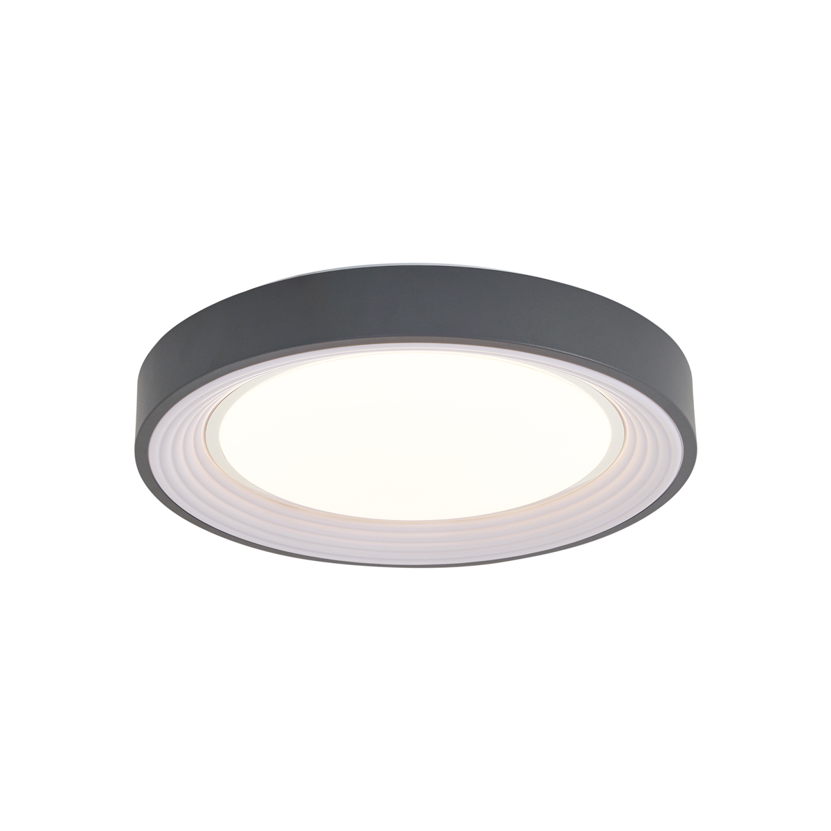 Plafonieră modernă gri cu alb 38cm incl. LED Dimmable RGB - Kanton