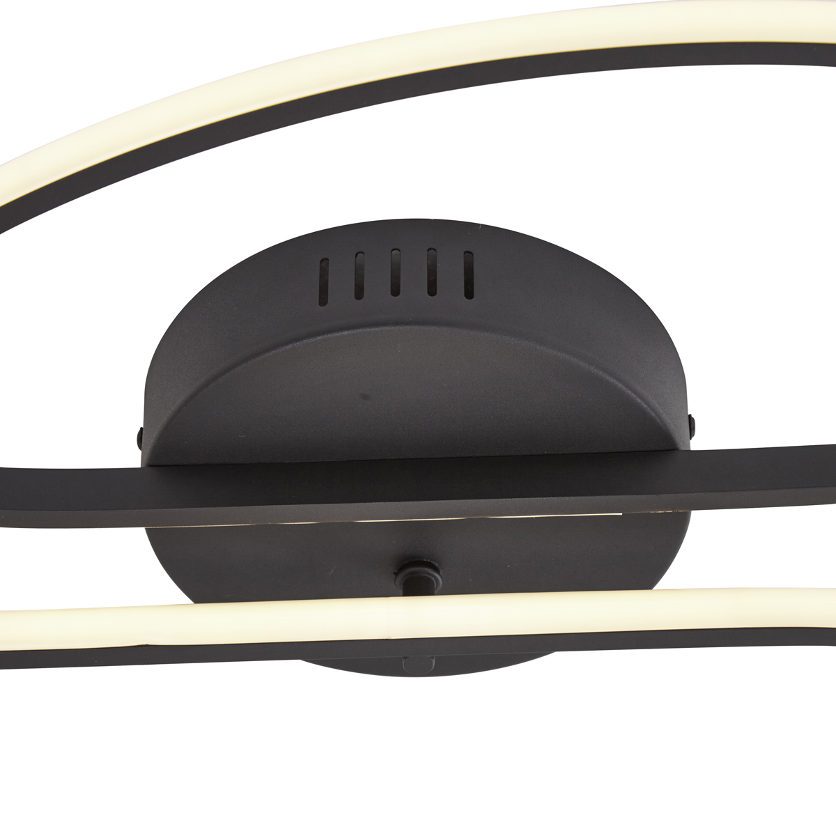 Plafoniera di design nero opaco 65 cm dimmerabile a 3 livelli 2 luci - Pepe