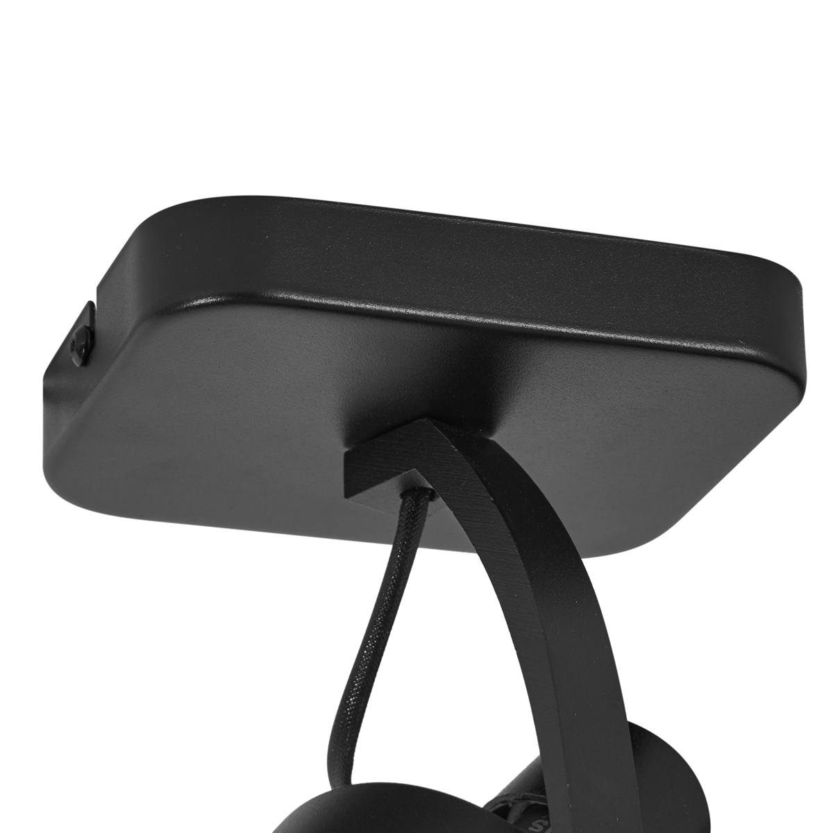 Spot de plafond design noir GU10 70mm rotatif et inclinable - Vo