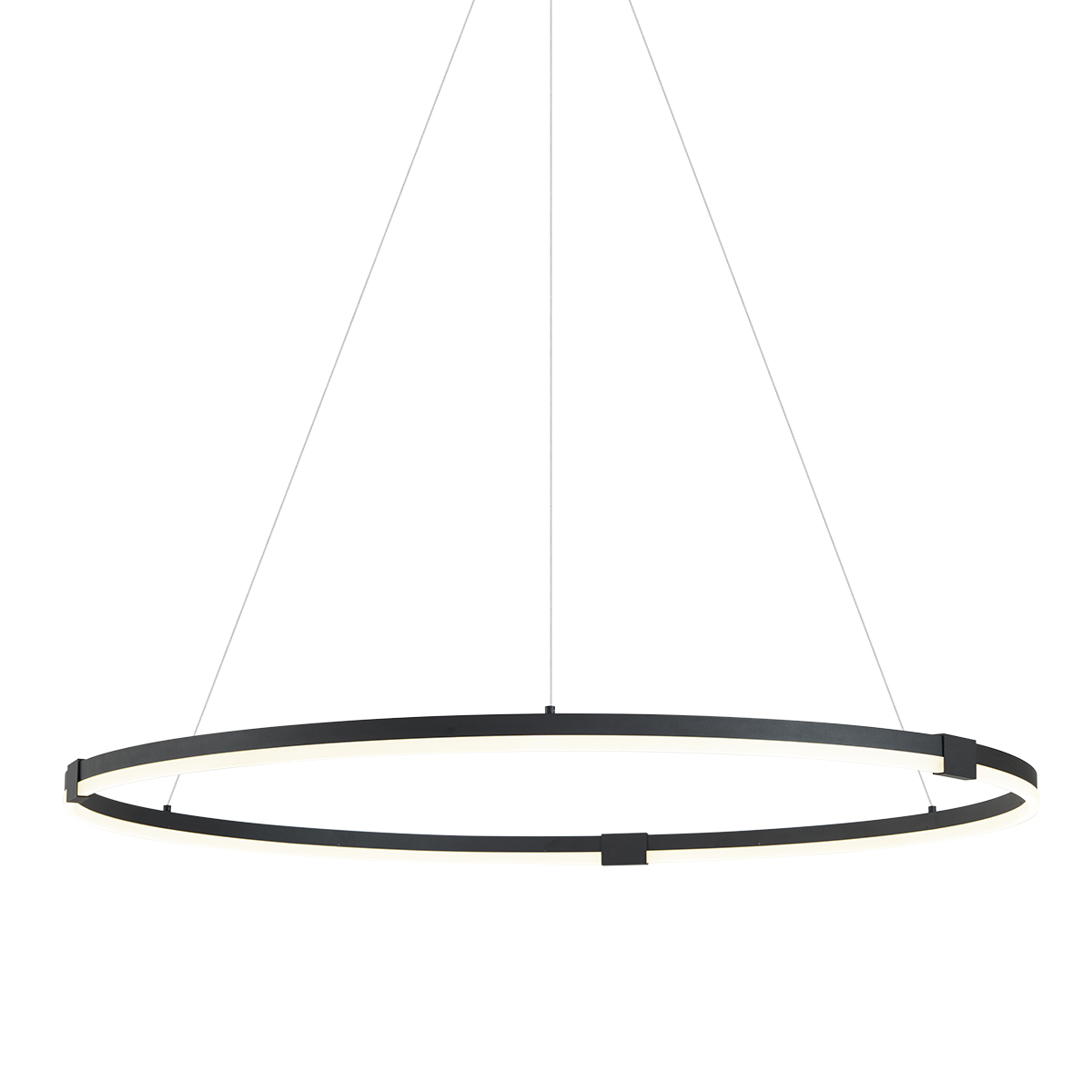 Lampă suspendată de design neagră 120cm incl. LED cu 3 trepte de intensitate luminoasă - Anello