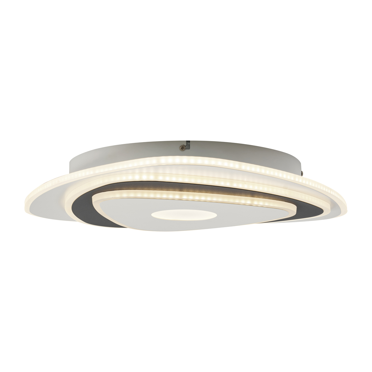 Design Ceiling Lamp White with Dark Grey Organic Shape incl. LED Dimmable - Taylor