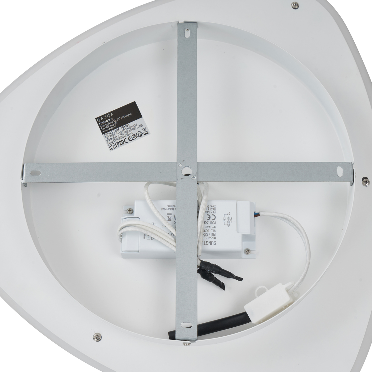 Design Ceiling Lamp White with Dark Grey Organic Shape incl. LED Dimmable - Taylor