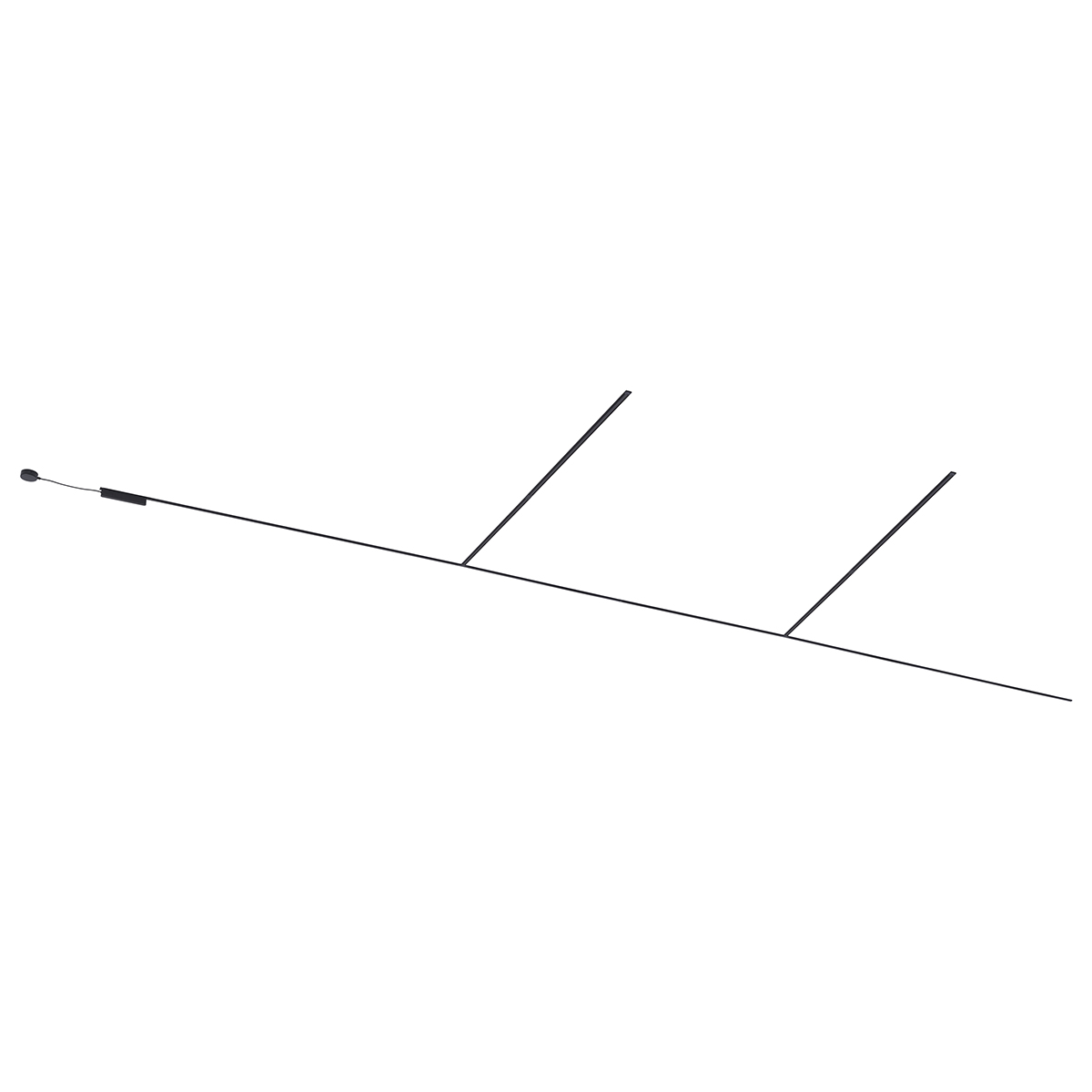 Moderný koľajnicový systém čierny 1-fázový 1000 cm - Magnetic