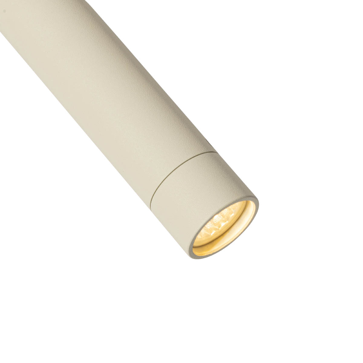 Sistema de iluminación de riel moderno con 10 focos beige y negro monofásico - Slimline Uzzy