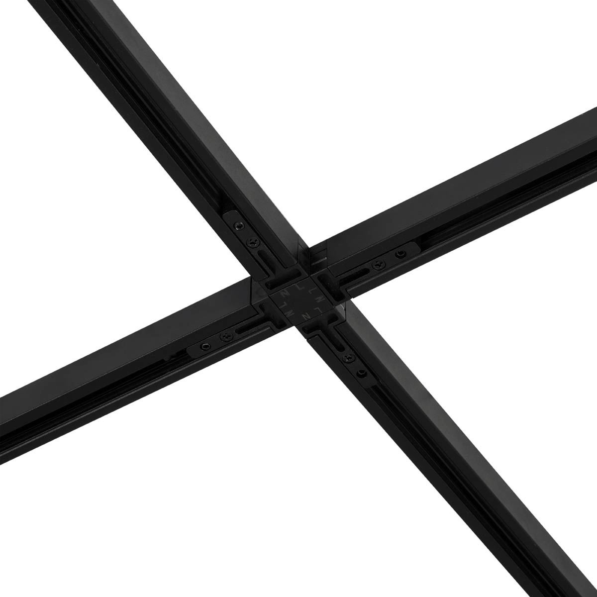 Sistema de iluminación de riel moderno con 10 focos beige y negro monofásico - Slimline Uzzy