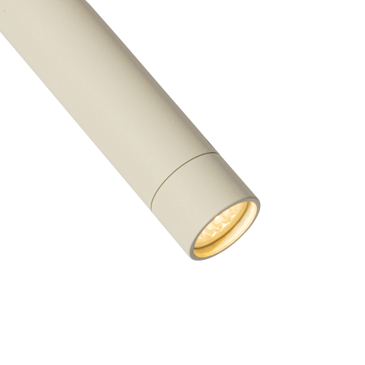Sistema de iluminación de riel moderno con 10 focos beige y blanco monofásico - Slimline Uzzy