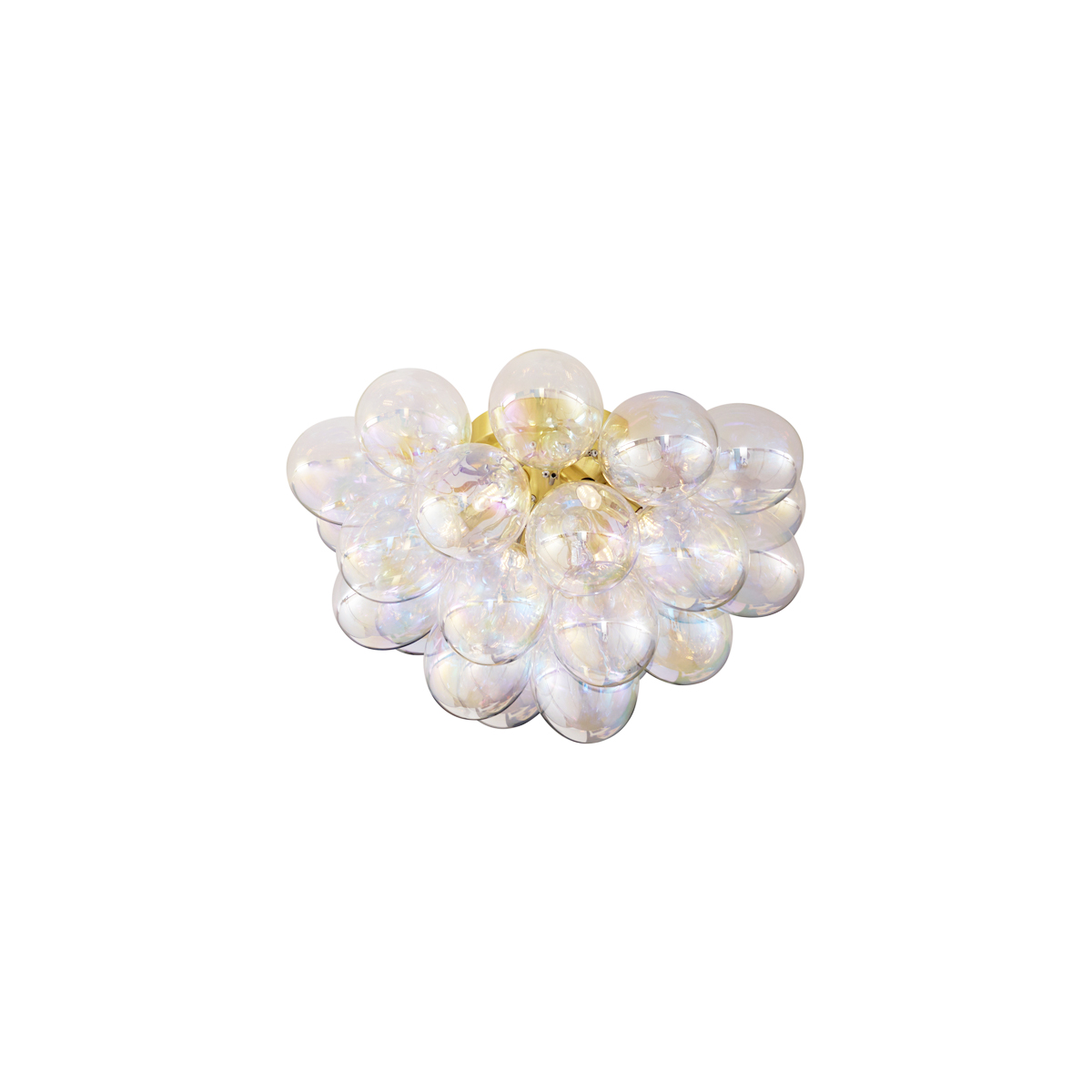 Plafonieră de design auriu cu sticlă curcubeu 6 lumini - Uvas