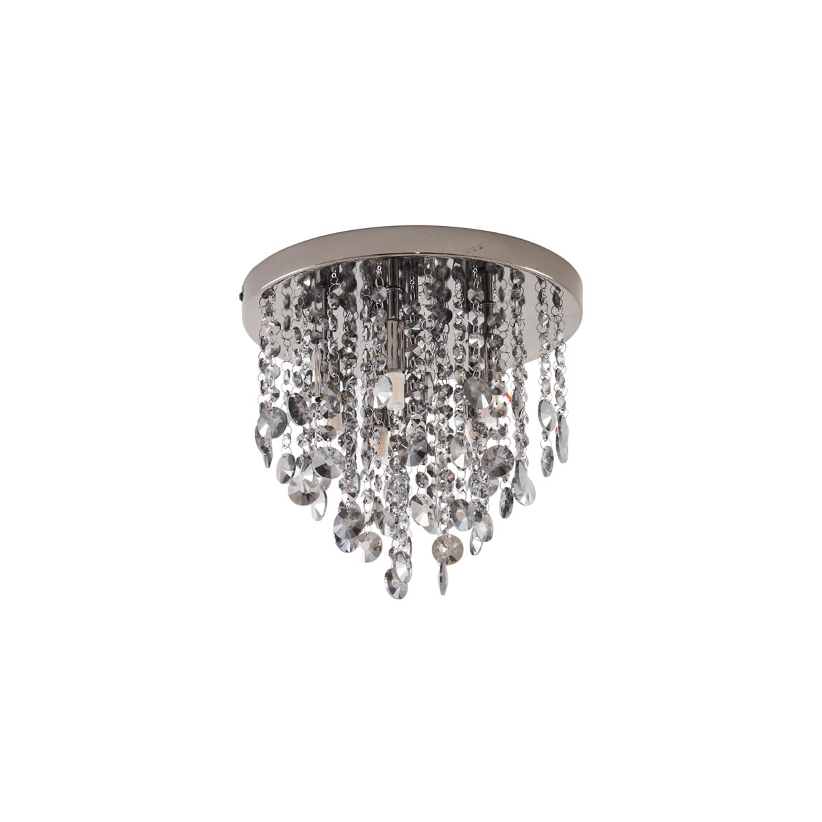 Lampada da soffitto classica nera con vetro fumé - Medusa