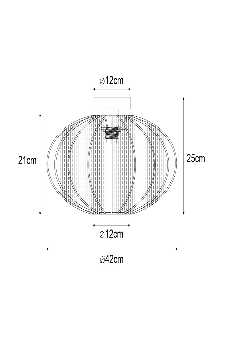Lámpara de techo Japandi verde con pantalla de tela - Bida