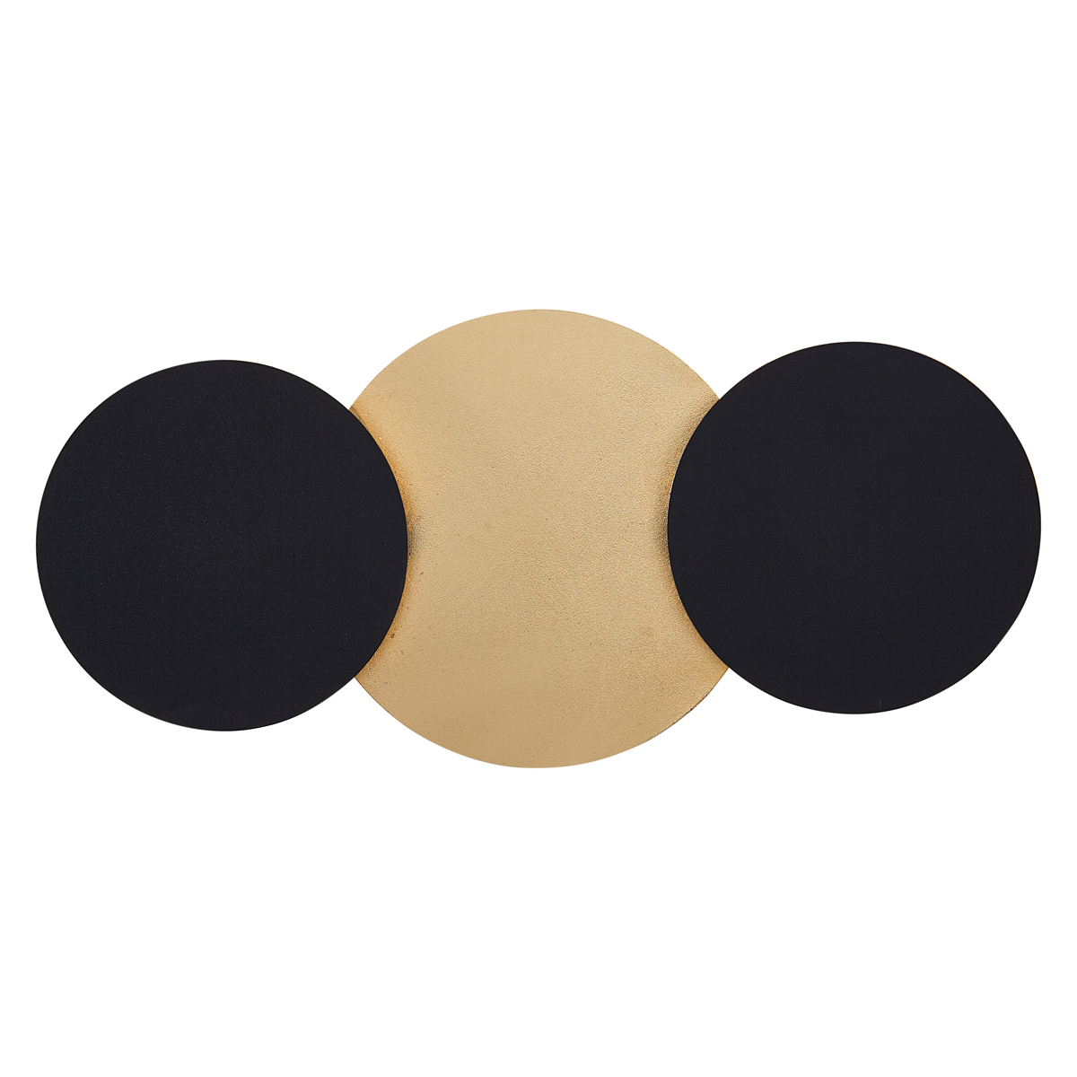 Lampada da parete moderna nera con oro incl. LED dimmerabile a 3 livelli 3 luci - Sunrise 3