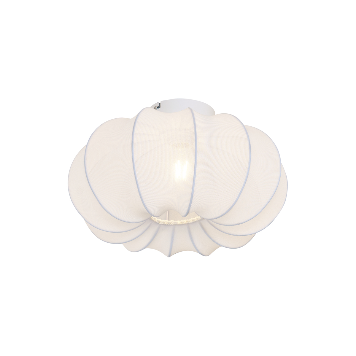 Japandi mennyezeti lámpa, fehér, 37 cm - Plu Asyesha