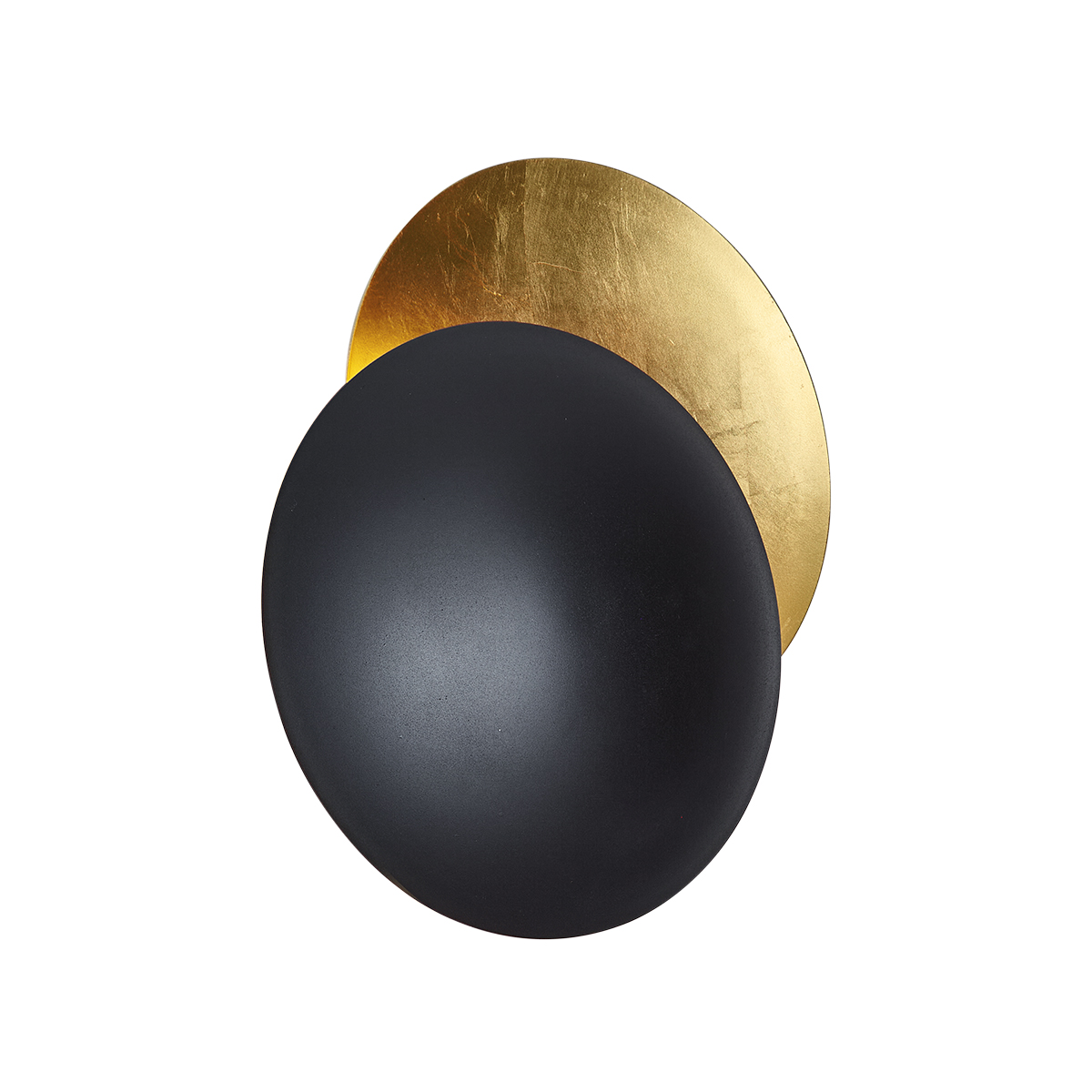 Modern fekete fali lámpa arany színnel 34,5 cm 2-lámpás - Sunrise