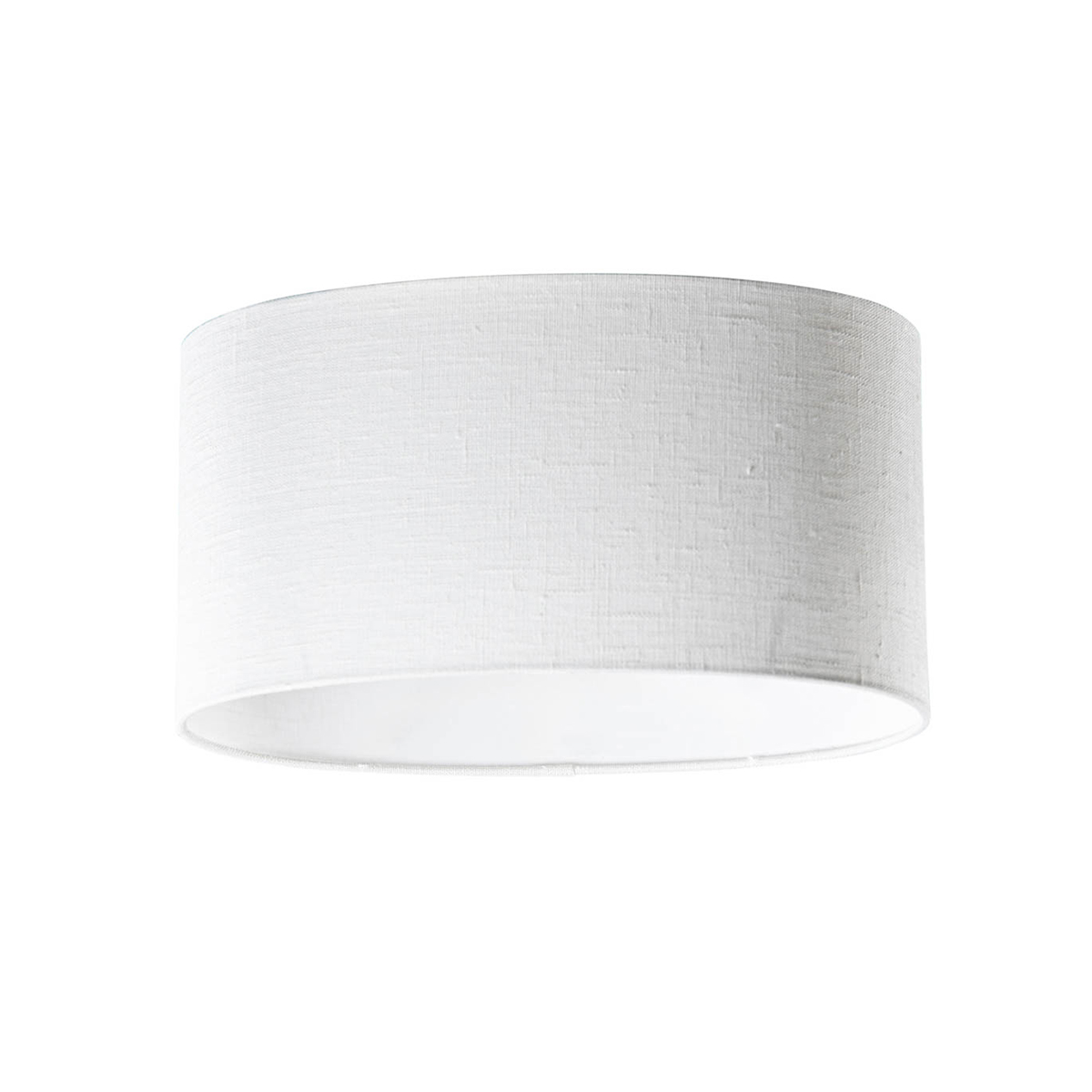 Biely oválny tienidlo z ľanu 35/23/18
