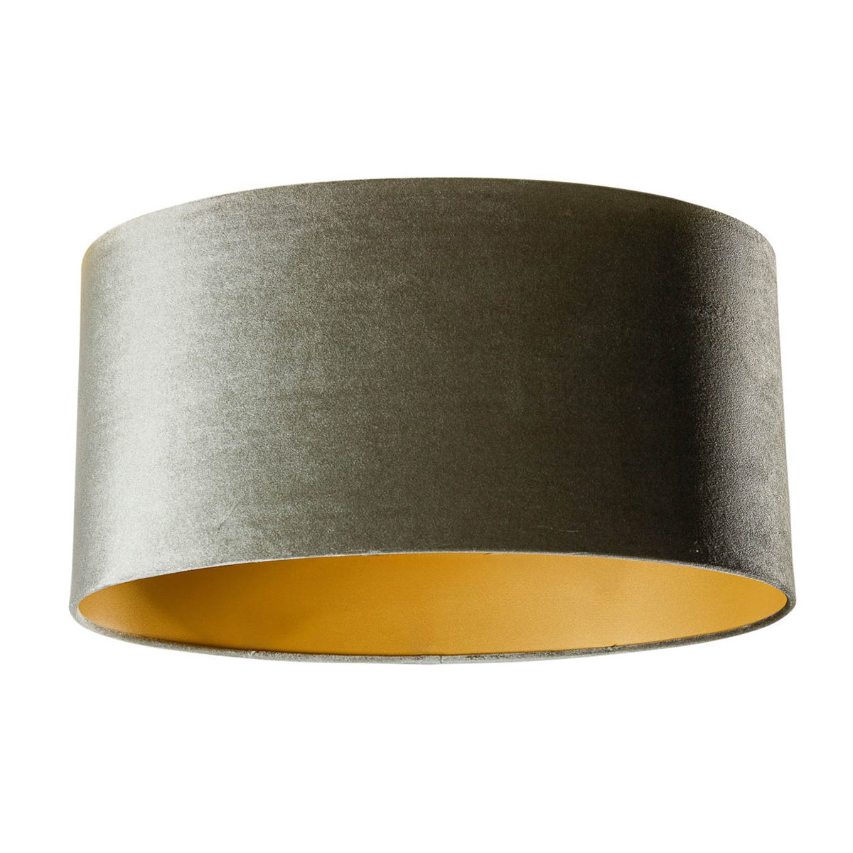 Zamatový tienidlo zelené so zlatým vnútorným oválnym 50/33/25