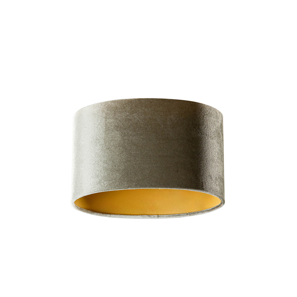 Zamatový tienidlo zelené so zlatým vnútorným oválnym 25/16/15