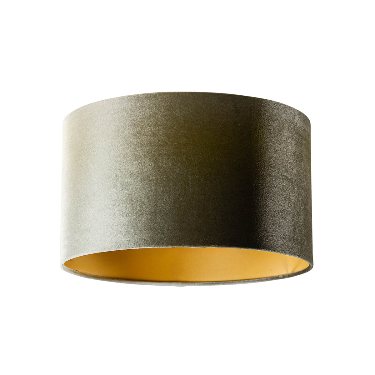 Zamatový tienidlo zelené so zlatým vnútorným 35/35/20