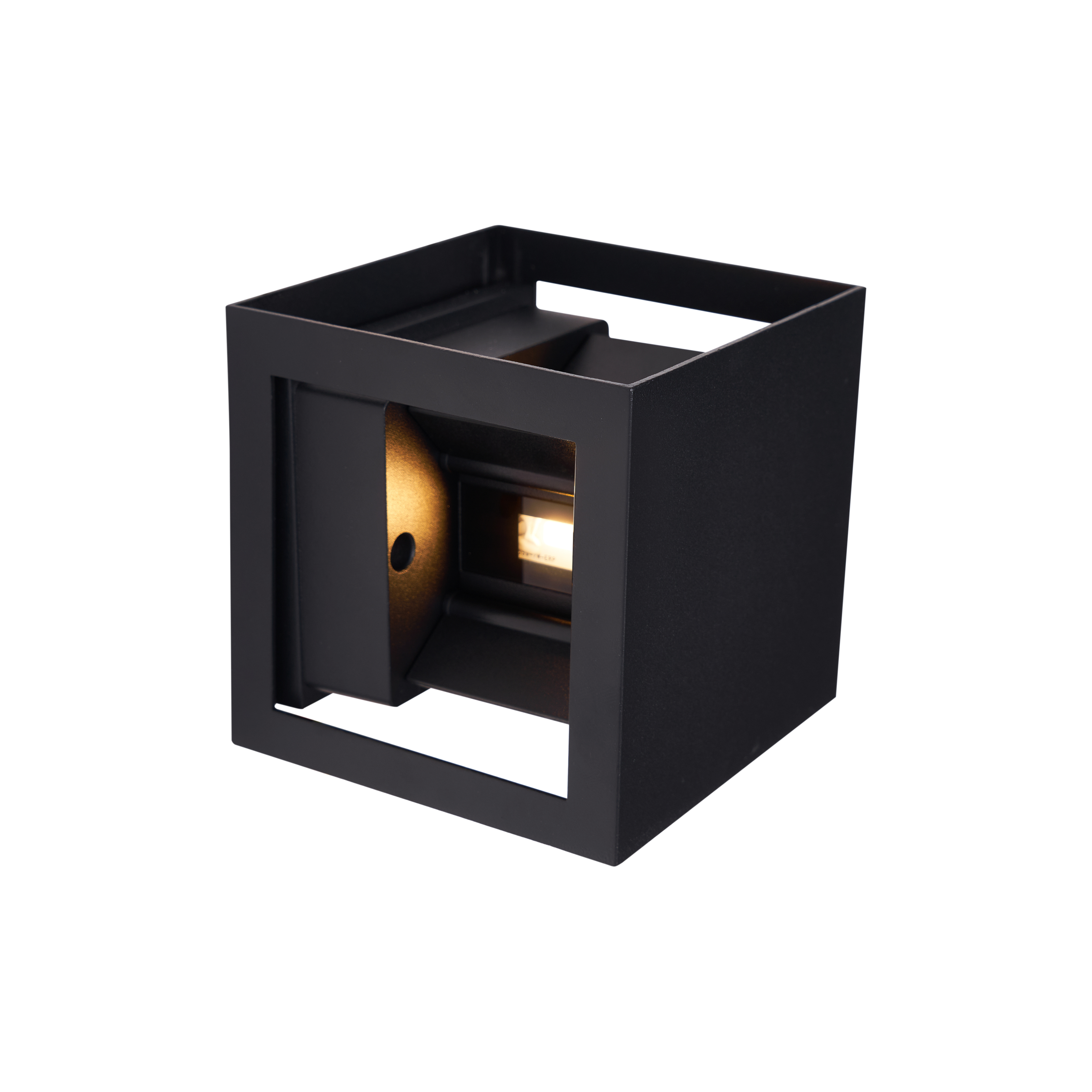 Moderne Wandleuchte Schwarz inkl. LED IP44 - Edwin Quadro