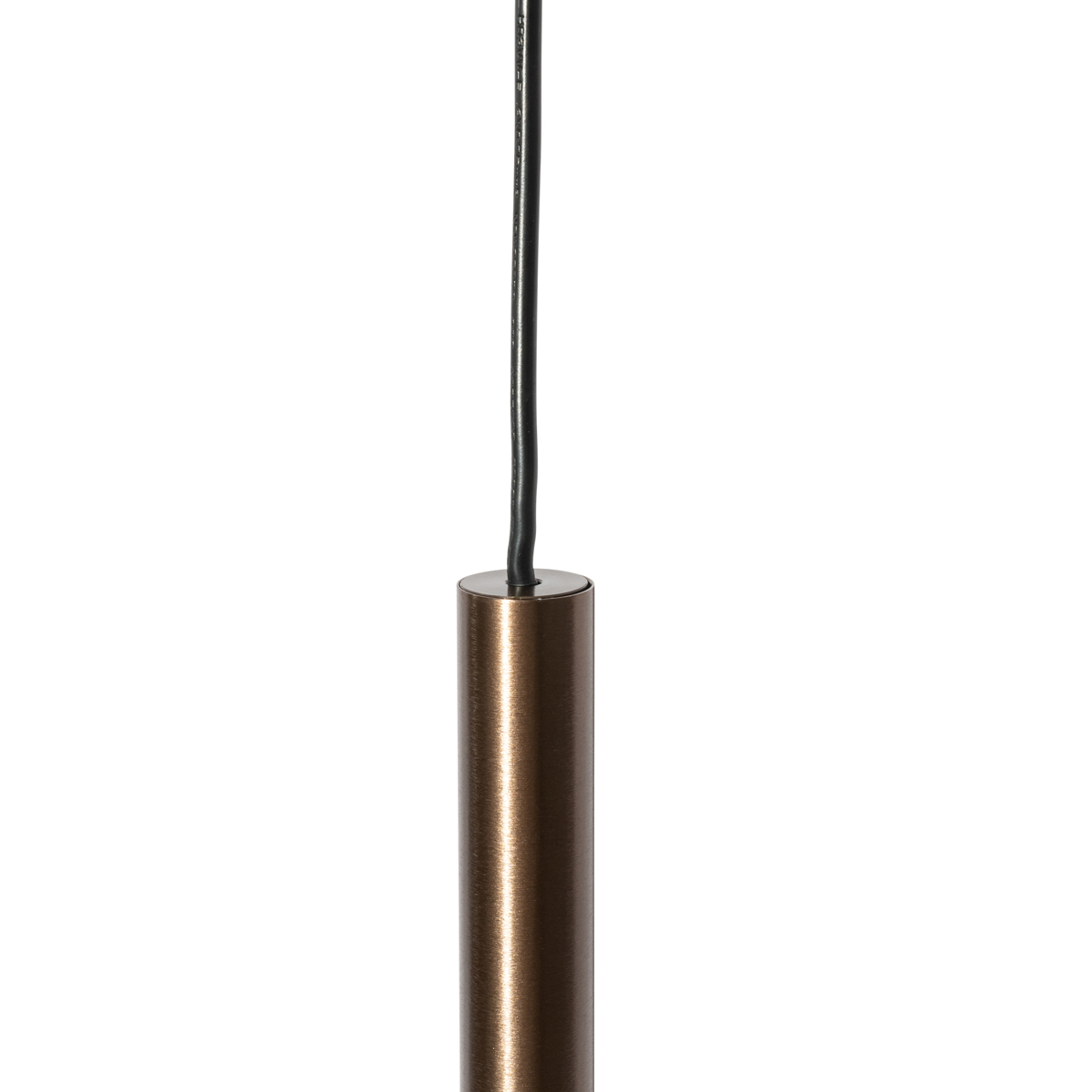 Modern Track Lighting System with 5 Pendant Lights Dark Bronze 1-Phase - Iconic Frini