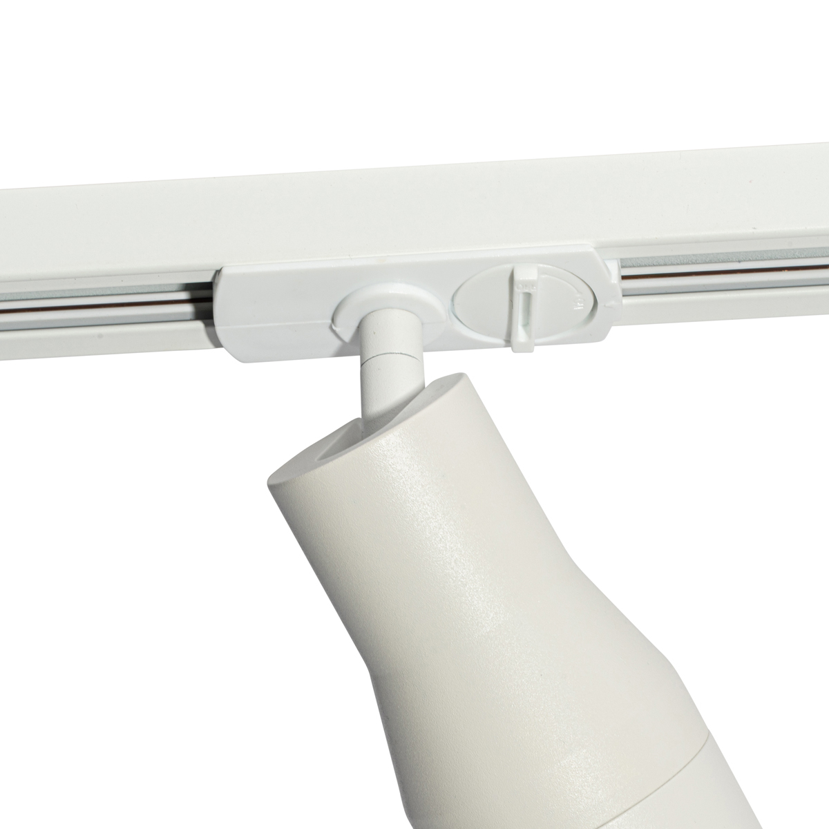 Sistema de iluminación de riel moderno con 5 focos blanco 1-Fase - Iconic Kohua