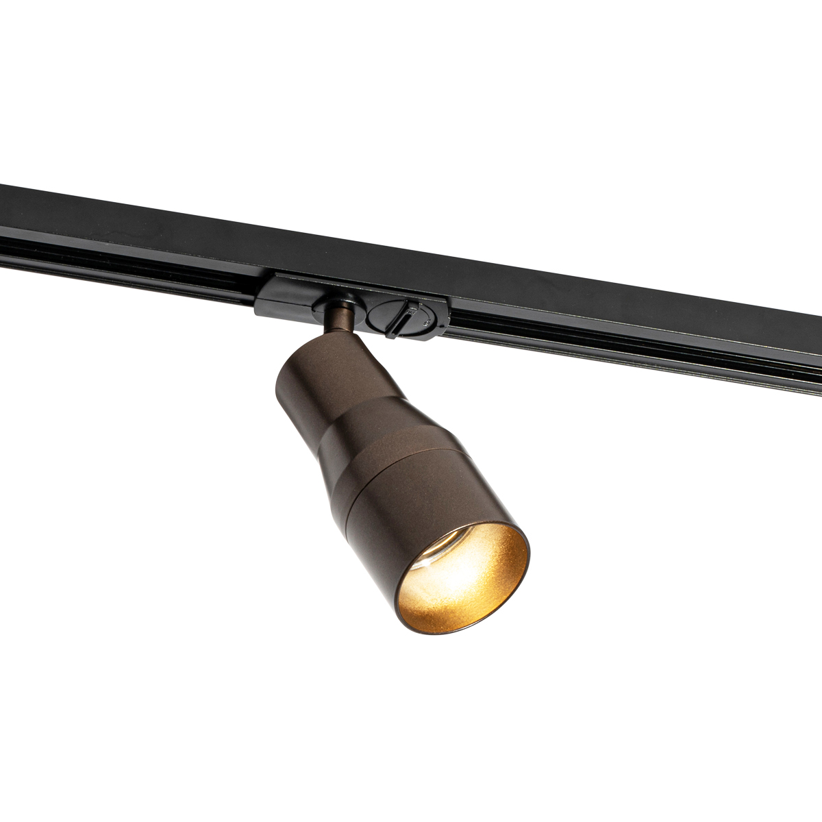 Modern Track Lighting System with 5 Spotlights Dark Bronze - Iconic Kohua