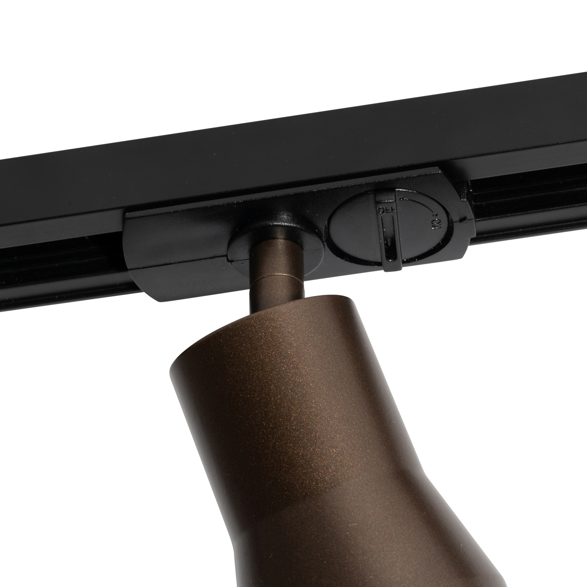 Modern Track Lighting System with 5 Spotlights Dark Bronze - Iconic Kohua
