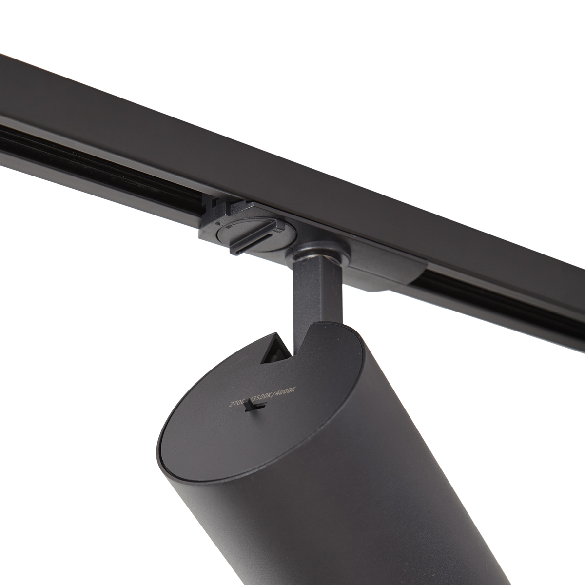 Sistema de iluminación de riel moderno con 5 focos negro 1-Fase - Iconic Mark