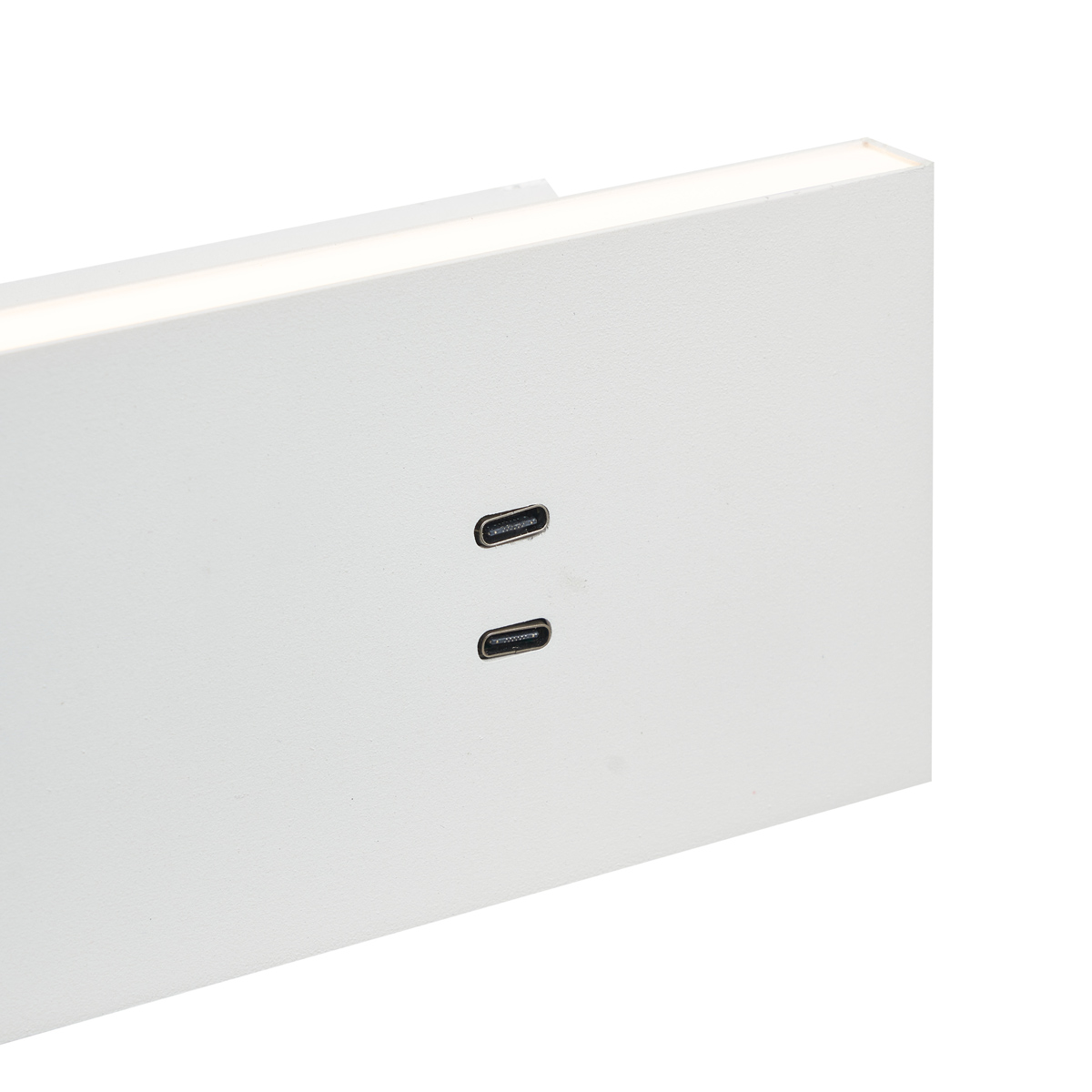 Lámpara de pared moderna blanca ajustable con USB-C incl. LED - Modric