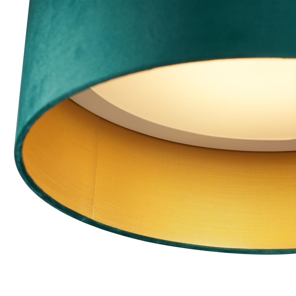 Plafoniera moderna verde velluto 40cm incl. LED dimmerabile a 3 livelli - Sue