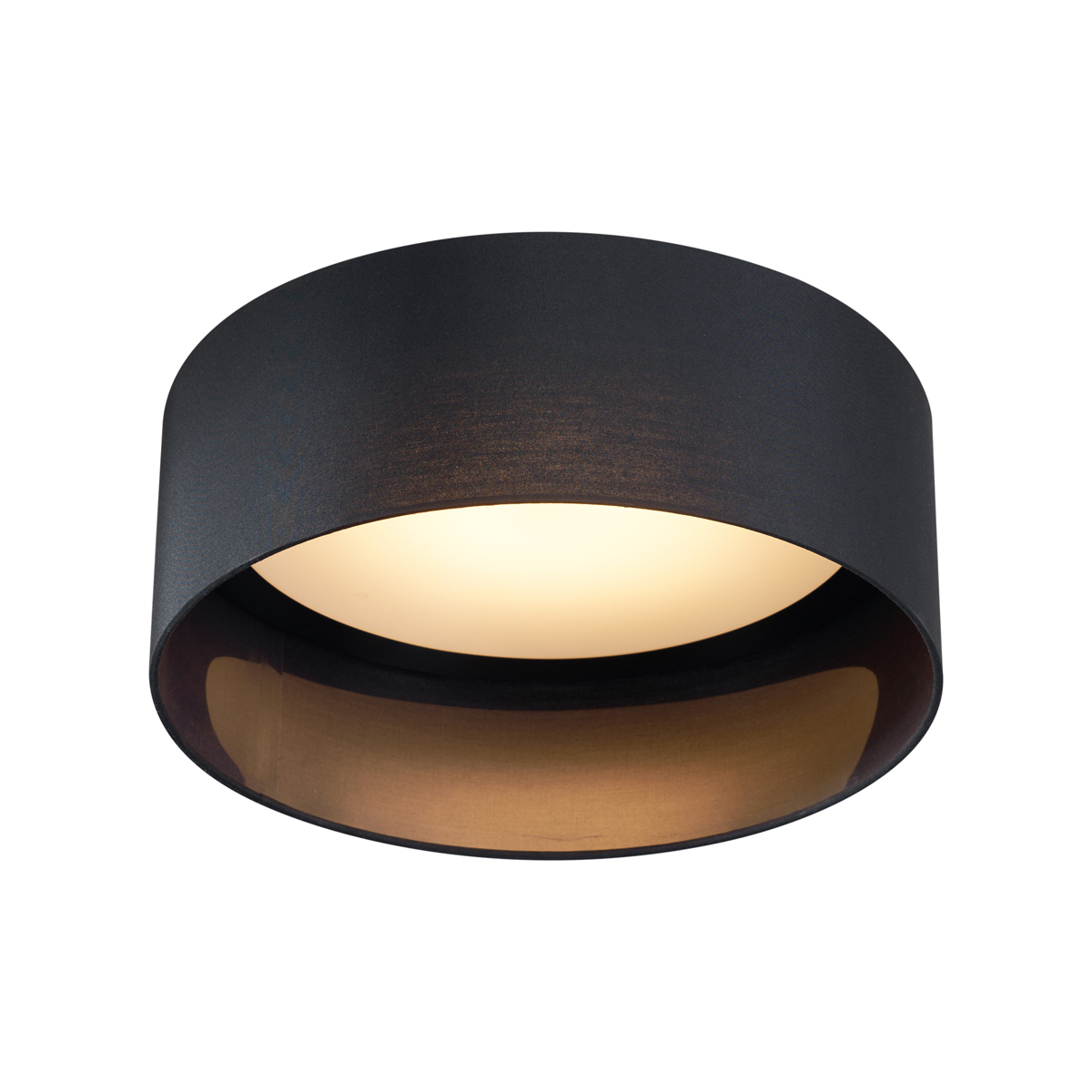 Plafoniera moderna nera trasparente 40cm incl. LED dimmerabile a 3 livelli - Sue