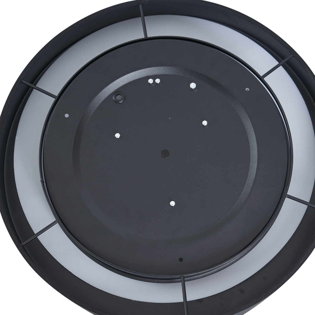 Plafoniera moderna nera trasparente 40cm incl. LED dimmerabile a 3 livelli - Sue