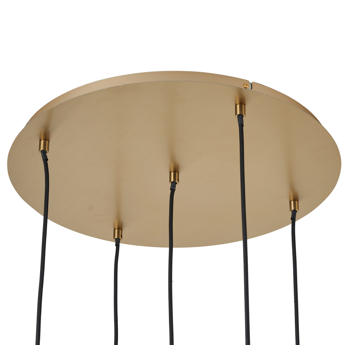 Lampada a sospensione Art Déco oro con vetro opale 5 luci - Yani