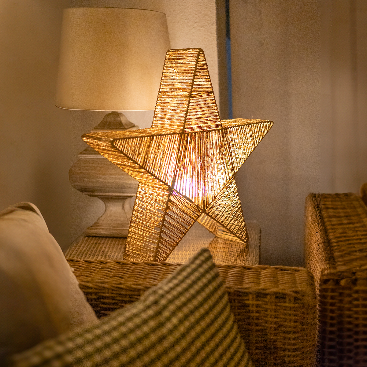 Vianočná stojaca lampa hnedá 60 cm s LED IP54 nabíjateľná - Sisine Vianočná stojaca lampa hnedá 60 cm s LED IP54 nabíjateľná - Sisine