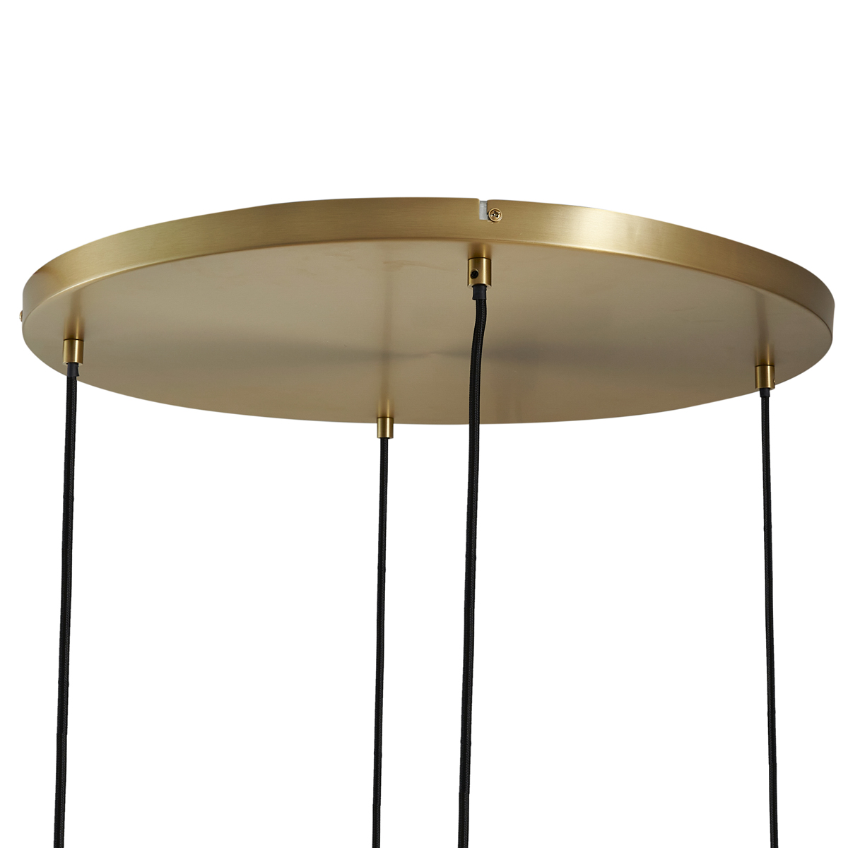 Lámpara colgante bronce con cristal ahumado ámbar y verde redonda 4 luces - Bao