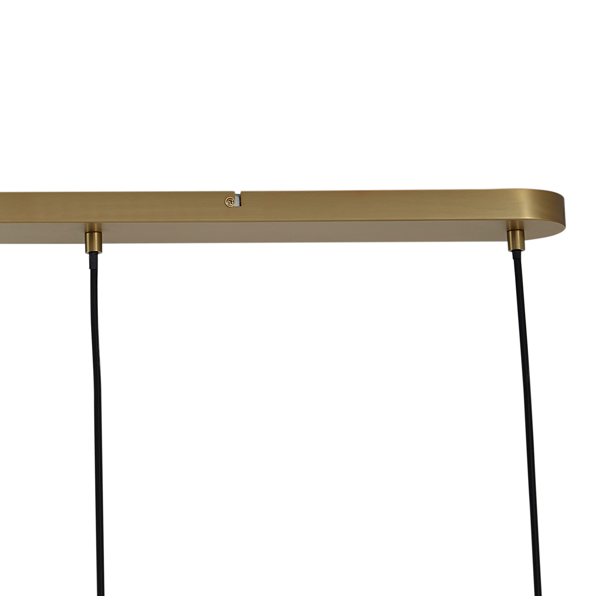 Suspension bronze avec verre fumé ambré et vert rectangulaire 4 lumières - Bao