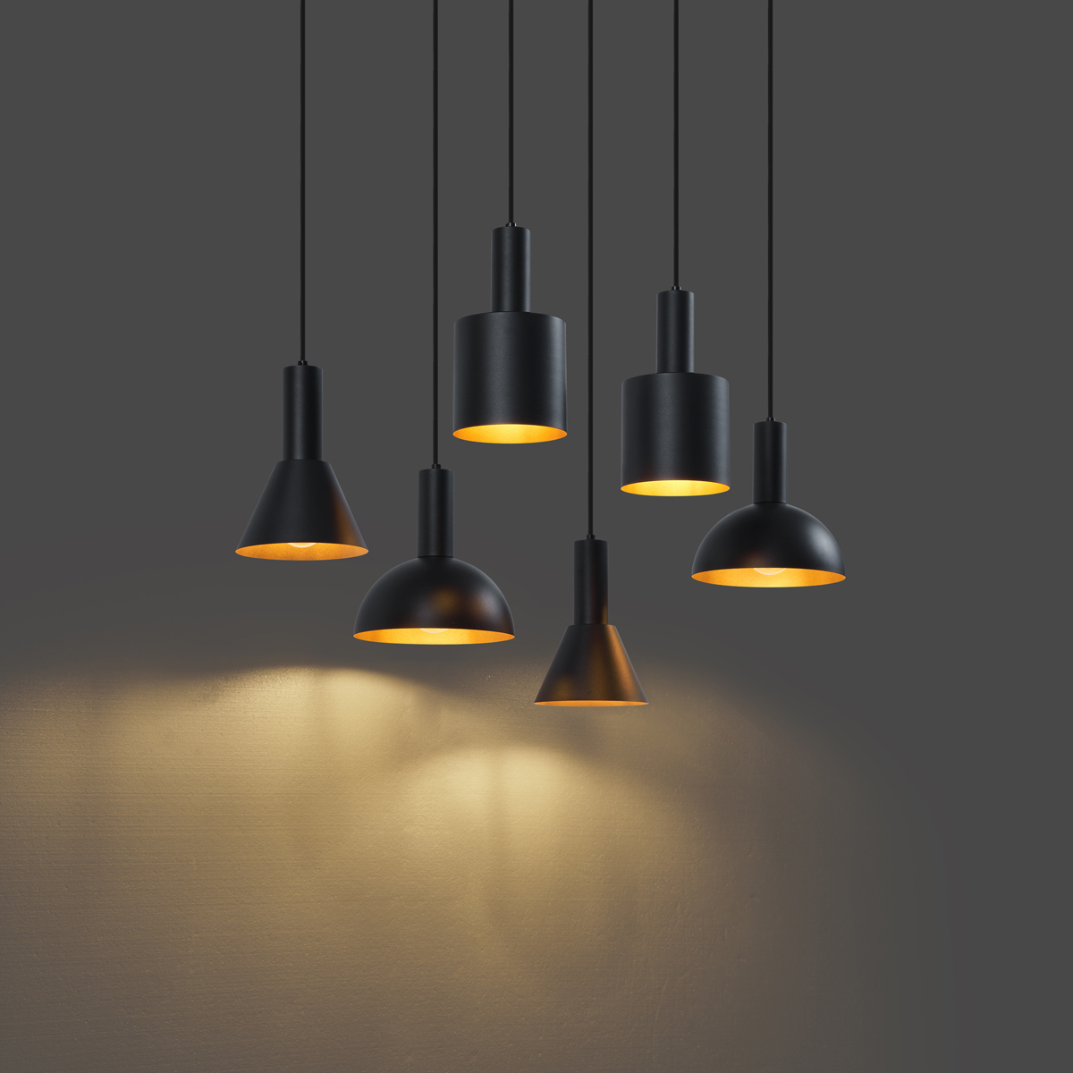 Moderne Hängelampe Schwarz 6-flammig - Biles