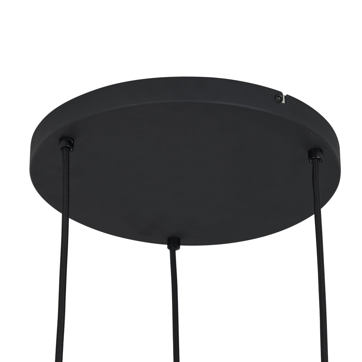 Lámpara colgante moderna negra con cristal ahumado de 3 luces - Sheena