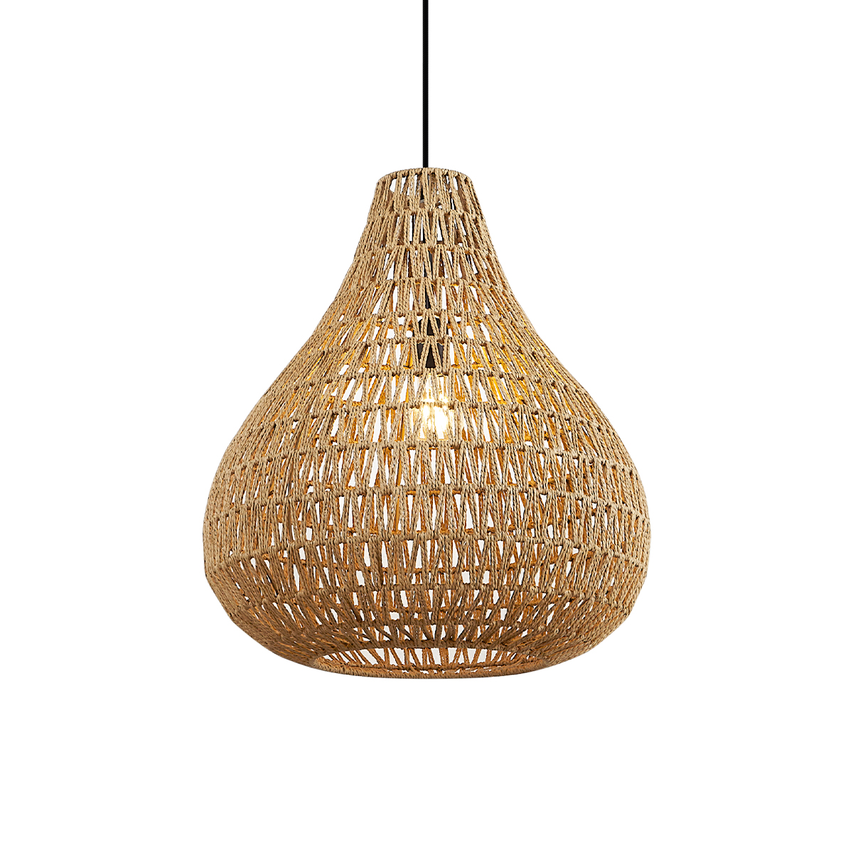 Lampa suspendată scandinavă maro 45cm - Lina Natural