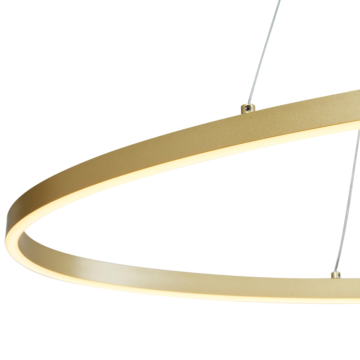 Design-Hängeleuchte Messing 120cm inkl. LED 3-Stufen-Dimmbar - Ovallo