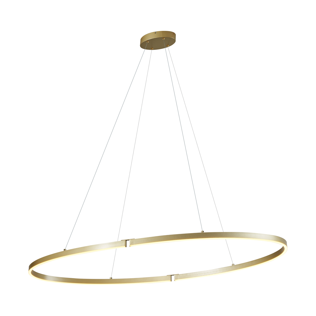 Design-Hängeleuchte Messing 120cm inkl. LED 3-Stufen-Dimmbar - Ovallo
