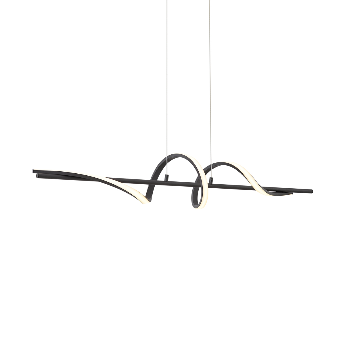 Designové závěsné svítidlo černé 110 cm vč. LED 3-krokové stmívatelné - Wokkel