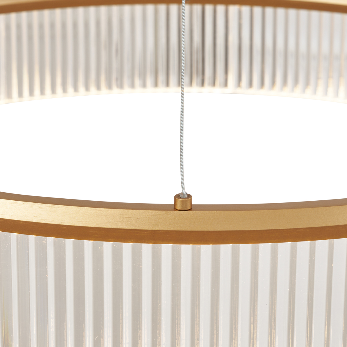 Moderne Hängelampe Messing 59cm inkl. LED 3-Stufen-Dimmbar - Anello Chandelier