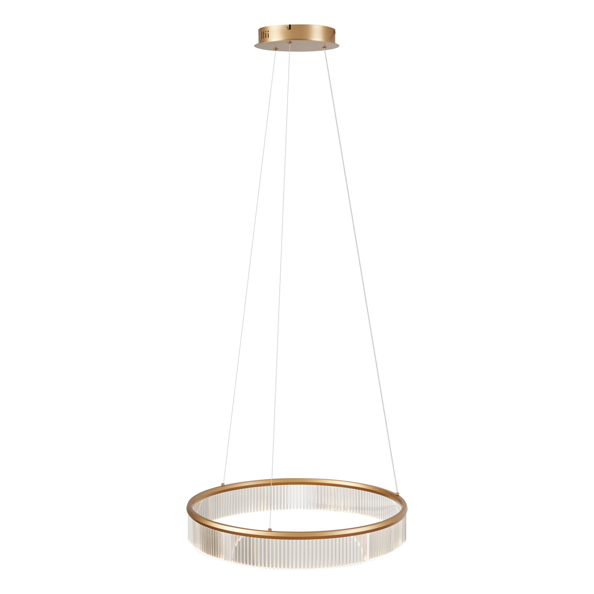 Moderne Hängelampe Messing 59cm inkl. LED 3-Stufen-Dimmbar - Anello Chandelier