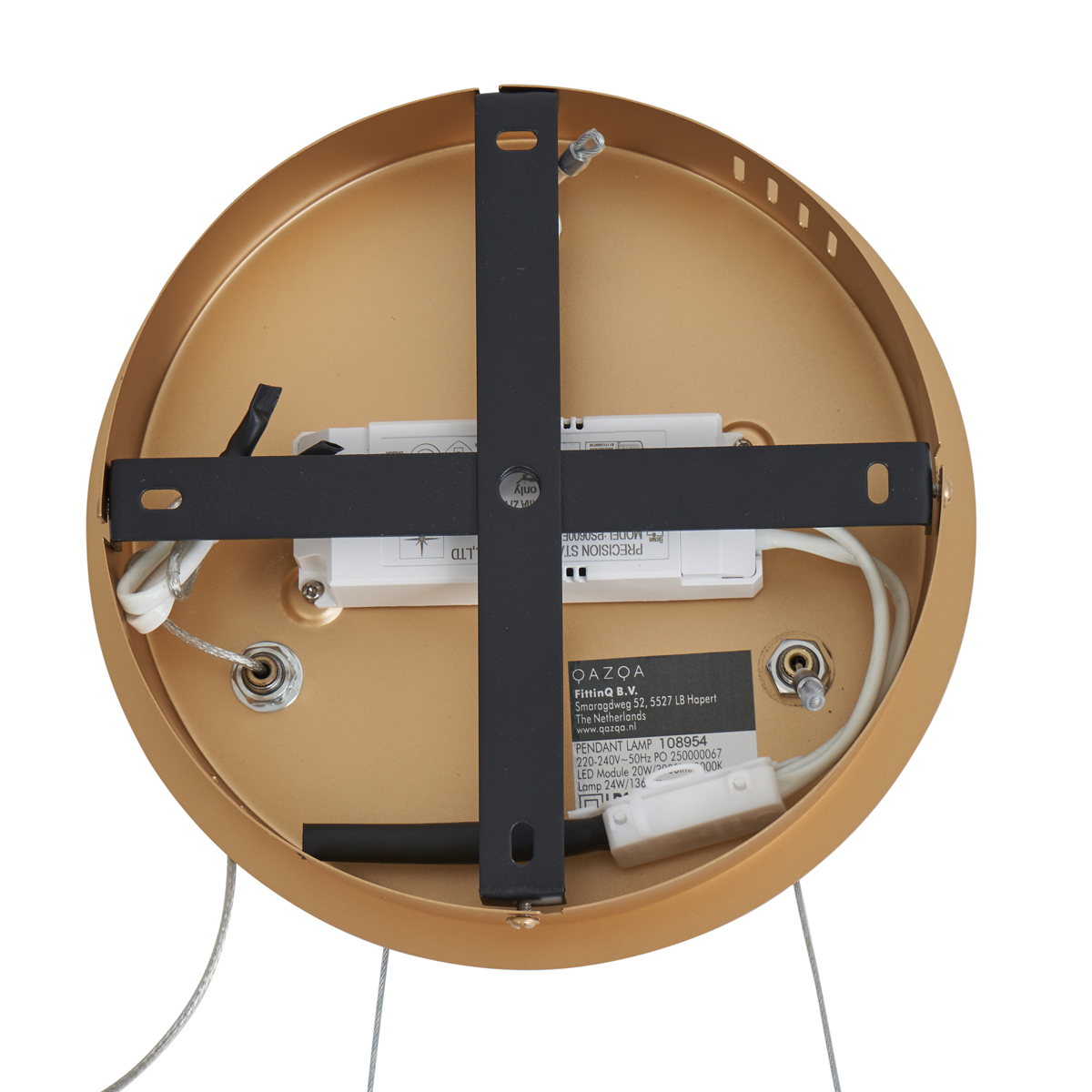 Moderne Hängelampe Messing 59cm inkl. LED 3-Stufen-Dimmbar - Anello Chandelier